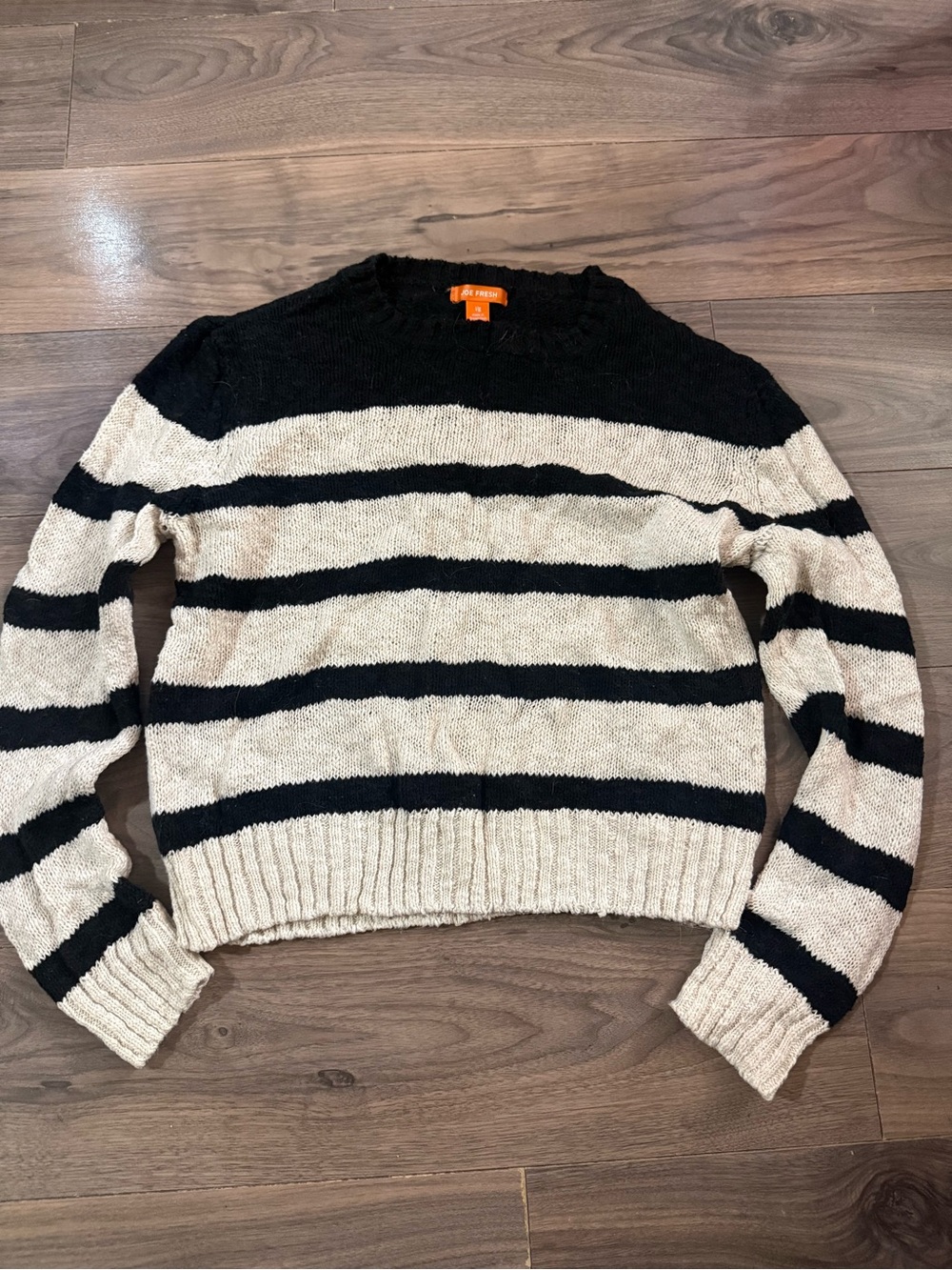 Striped Knit Crewneck Sweater